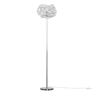 Floating crystal best sale floor lamp